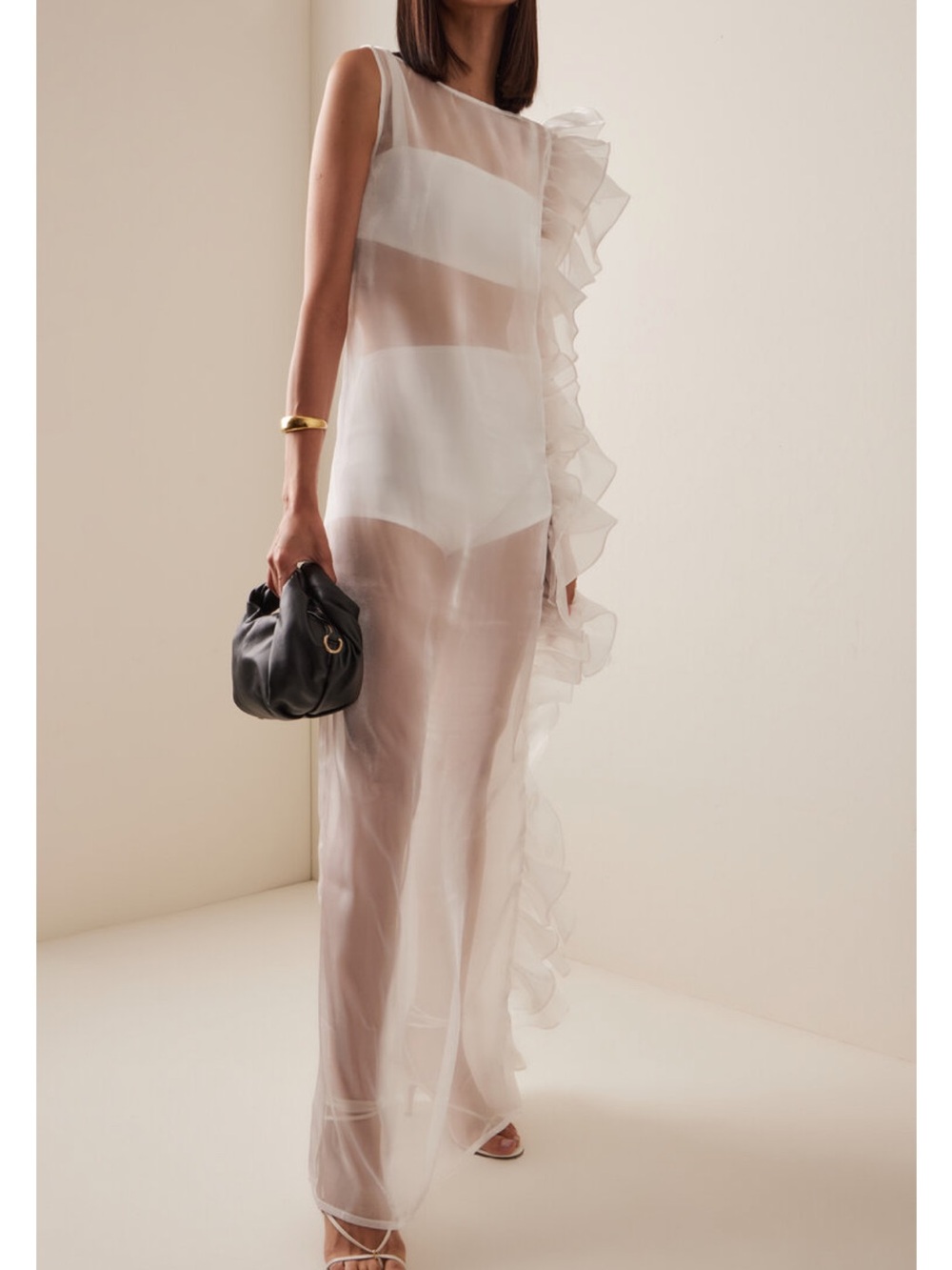 Marlies Grace Bea Maxi Dress with Sheer Ruffle Detail